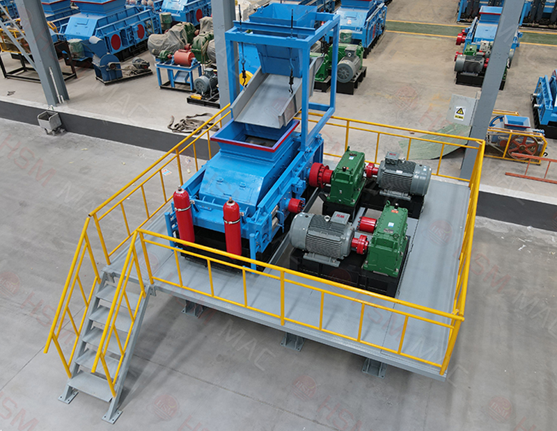 鹽塊對輥破碎機